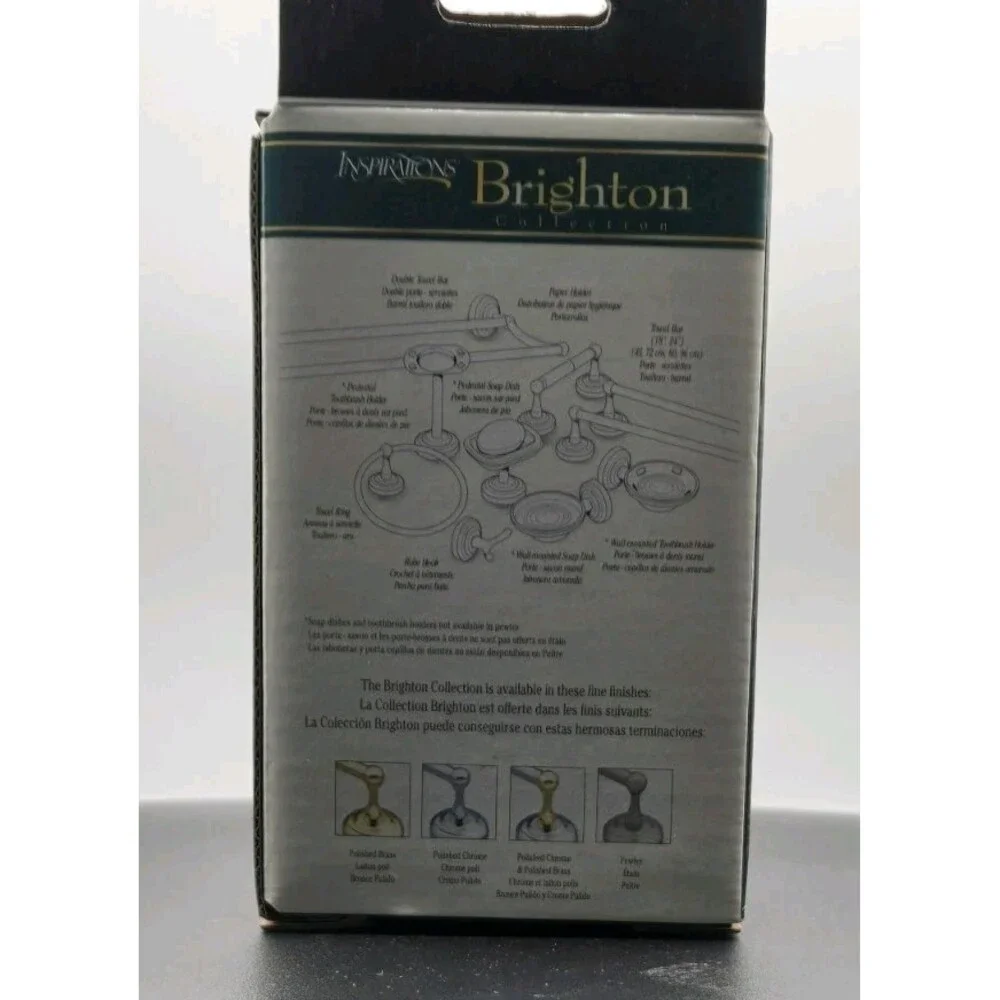 Brighton Single 2 Prong Robe Hook Polished Chrome